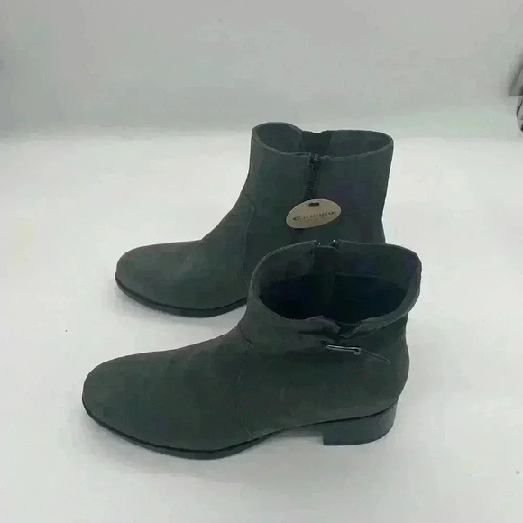 New! La‎ Canadienne Suede Buckle Bootie Waterproof Platform Gray 11M - Picture 1 of 6